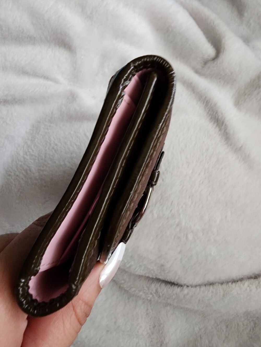 Coach Signature Soho Buckle Trifold Wallet Chocolate Brown - Picture 4 of 10